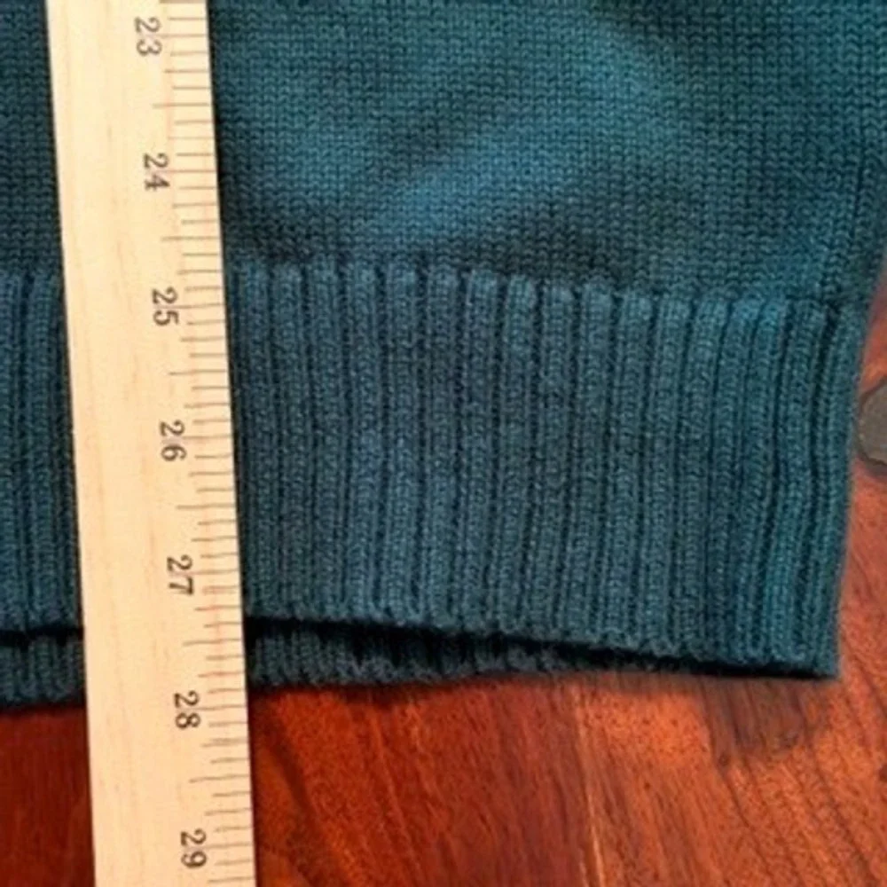 Lot of 2 J. Crew Mens XL Cotton Crewneck Sweaters Navy Blue Forest Green Solid‎